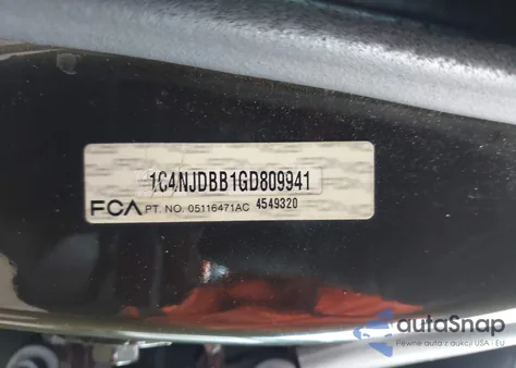 2016 Jeep Compass 75Th Anniversary из США, поврежденный, VIN 1C4NJDBB1GD809941